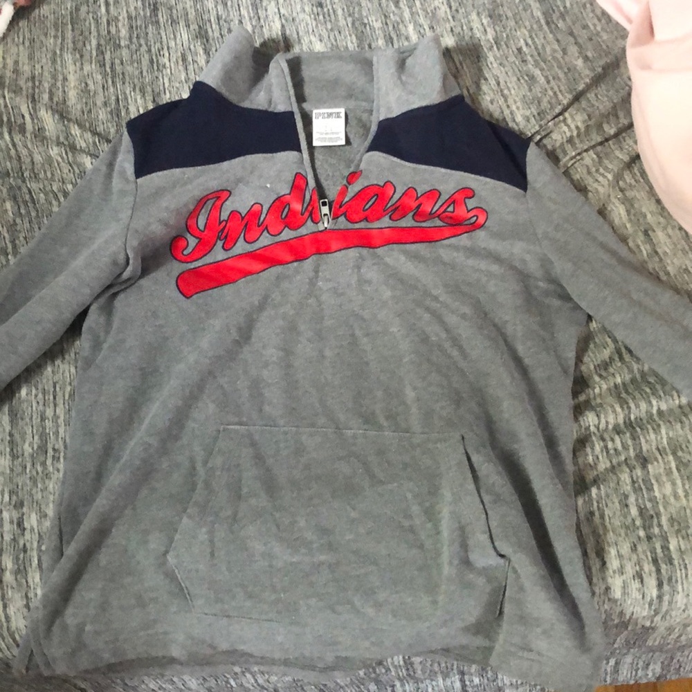 Cleveland Indians quarter zip PINK
